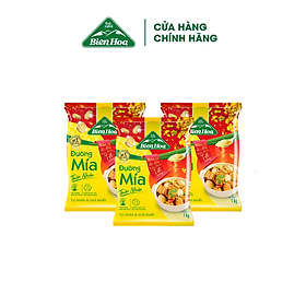 Combo 3 Đường mía thiên nhiên Biên Hòa 1kg/túi