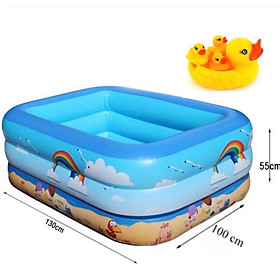 Phao bơi, bể bơi 3 tầng hình chữ nhật 1,3m