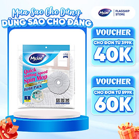 Bông Lau Thay Thế MyJae Dạng Tròn Dành Cho Cây Lau Nhà Xoay 360 Độ