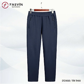 Quần Thun Thể Thao Nam Fasvin DT24650.HN Vải Nỉ 01 Lớp Dáng Xuông Thoải Mái Hàng Nhà Máy