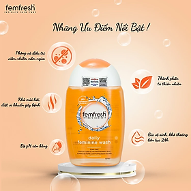 Dung dịch vệ sinh phụ khoa cao cấp Femfresh giúp làm sạch thơm, kháng viêm