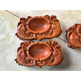 Mua Gạt tàn song ngư gỗ gõ (22x12x3 cm)