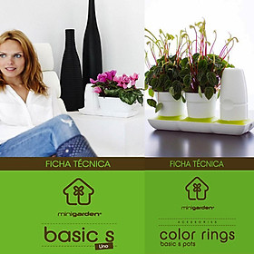 Combo 2 Bộ Chậu Tự Dưỡng Trồng Rau sạch, Trồng Cây Xanh Để Bàn Basic S & UNO nhập khẩu Bồ Đào Nha dành cho người yêu rau và cây tại nhà