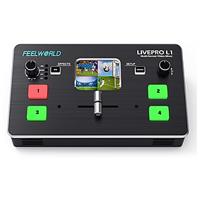 Bộ chuyển mạch trộn video hình ảnh âm thanh FEELWORLD LIVEPRO L1 đa định dạng 4 kênh, đầu vào HDMI, USB 3.0