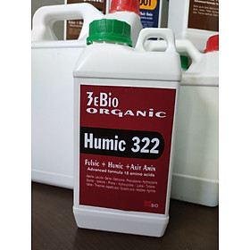 Phân bón humic 322- acid humic 322 - giải độc cây trồng - phát triển rễ mạnh  - kích thích sinh trưởng cây trồng- siêu lích rễ (humic lỏng đậm đăc)