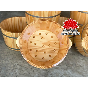 Mua chậu ngâm chân gỗ thông có hạt massage  chậu gỗ ngâm chân