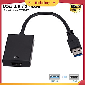 Huluboy| HLBYUSB 3.0 to 1080P HDMI Audio Video Converter Cable Adapter for Windows 7/8/10