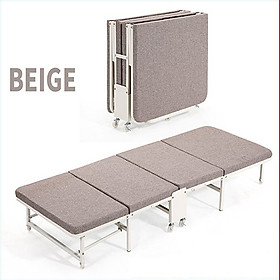 GIƯỜNG ĐƠN GẤP GỌN MB9837 GIƯỜNG ĐƠN DI ĐỘNG 4 MIẾNG CÓ BÁNH XE ĐỆM MÚT DÀY 7CM KHUNG GIƯỜNG KIM LOẠI (190 x 80 x 27CM)