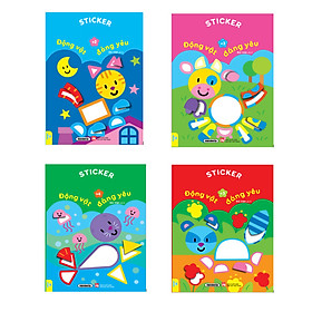 Hình ảnh Sách - Conbo 4 cuốn Sticker Động Vật Đáng Yêu - Dành cho bé 2-5 tuổi - ndbooks