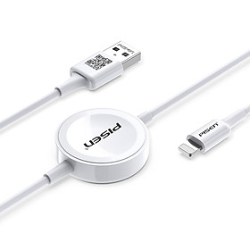 Mua Cáp Sạc Pisen lightning iWatch 2-in-1 Charger White _ Hàng Chính Hãng