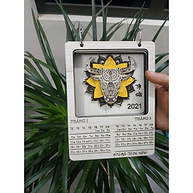 Lịch gỗ để bàn 2021 Handmade