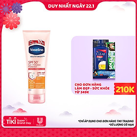 Vaseline 50x Serum Chống Nắng Cơ Thể SPF50 + Dưỡng Da Sáng Khoẻ 200ml