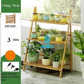 Mua Giá Để Cây Cảnh Trong Nhà Bằng Gỗ 3 Tầng Tặng Kèm Bộ Dụng Cụ Trồng Cây