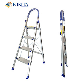Mua Thang ghế tay vịn gia đình xếp gọn  bậc thang to kèm tay vịn đảm bảo an toàn -Hàng chính hãng NIKITA