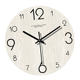 Wall Clock Wall Art Silent Stylish Unique 12inch Round Ornament Decorative Clock for Dining Room Indoor Bedroom Kitchen Decor