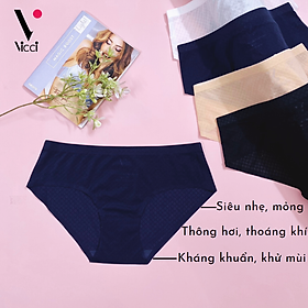 Quần lót nữ thông hơi không đường may Vicci QV.209 công nghệ Microfiber siêu mỏng nhẹ, tàng hình không viền, mặc nhẹ như không, thoáng khí, kháng khuẩn khử mùi