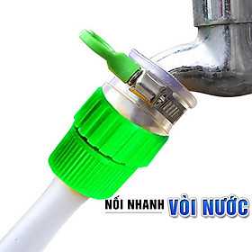 Đầu cút nối nhanh cho vòi nước ra dây ống nước mềm từ 14 hoặc 20mm dùng tưới cây hay rửa xe