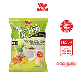 (Combo 10 gói) - Cháo Tổ Yến Chay Nấm Hương Yến Lộc Phát - Ăn liền - Gói 50g