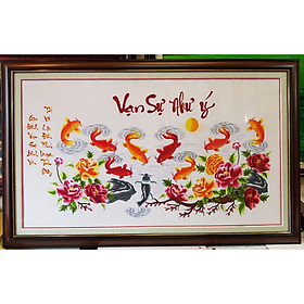 Mua TRANH THÊU - VẠN SỰ NHƯ Ý ( CỬU NGƯ QUẦN TỤ )