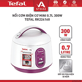 Nồi cơm điện cơ mini Tefal RK224168 0.7L - BH 2 năm - Hàng Chính Hãng