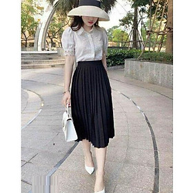 CHÂN VÁY XẾP LY MIDI DẬP LY DÁNG DÀI CỰC ĐEP Ạ