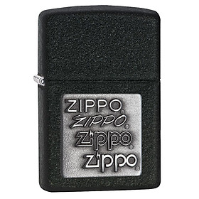 Bật Lửa Zippo Pewter Emblem Black Crackle 363
