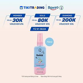 Xịt chống muỗi cho bé từ 6 tháng tuổi hương khuynh diệp Rohto Mentholatum Remos Baby Spray 70ml