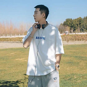 2 Color【M-3XL】Summer New Style Fashion English Printed Graphic Short Sleeve T-shirt Men Breathable Unisex Half Sleeve T-shirt Oversize Student Short T-shirt
