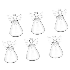 6 x Glass Flower Vase Hydroponic Hanging Plants Bottle Container Home Decor