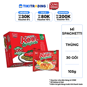 Thùng 30 Gói Mì Cung Đình Kool Spaghetti (105g X 30 Gói)