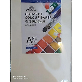 GIÂÝ VẼ MÀU GOUCHE WAT A3 160gsm 20 tờ