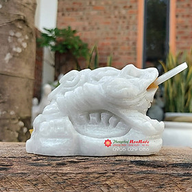 Mua Tượng cóc thiềm thừ đá cẩm thạch trắng 10cm đá Non Nước