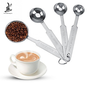 Mua Muỗng/ thìa đong định lượng inox không gỉ bộ 4 cây (15ml / 5ml / 2.5ml / 1.25ml)