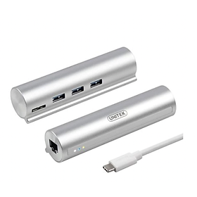 Mua Bộ chia USB Type-C ra 3 cổng USB 3.0 Unitek Y 3095 + Lan Gigabit - HÀNG CHÍNH HÃNG