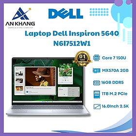 Mua Laptop Dell Inspiron 16 5640 N6I7512W1 (Intel Core 7 150U | 16GB | 1TB | MX570A 2GB | 16 inch 2.5K | Win 11 | Office | Xanh) - Hàng Chính Hãng - Bảo Hành 12 Tháng