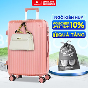 Vali du lịch BAMOZO cao cấp 8801 vali kéo nhựa được bảo hành 5 năm