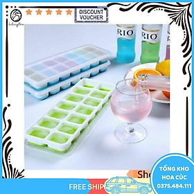 Mua Khuôn Làm Đá Silicon 14 Ô Có Nắp Đậy Tránh Bụi Bẩn Dẻo Dai Dễ Dàng Lấy Đá Ra Khỏi Khay-Giao Màu Ngẫu Nhiên - Vận Chuyển Miễn Phí Toàn Quốc