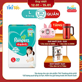 Tã Quần Pampers Giữ Dáng Mới Gói Trung L20 (20 Miếng)