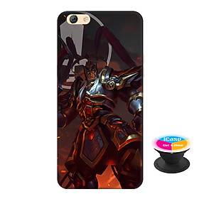 Ốp lưng nhựa dẻo dành cho Oppo F3 in hình Lữ Bố kỵ sĩ âm phủ - Tặng Popsocket in logo iCase - Hàng Chính Hãng