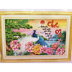 Mua Freeship200k_Tranh thêu chữ thập Cha Mẹ kt75x48cm X8082