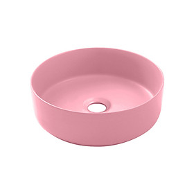 Chậu sứ màu - lavabo sứ màu hồng Kanly SU520