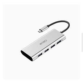 Mua Hub WiWu Alpha 4 in 1 A440 Cổng phụ Biến Một USB-C Chuyển Vào Bốn Cổng USB 3.0  Thiết Kế Mỏng Nhẹ - Hàng Chính Hãng