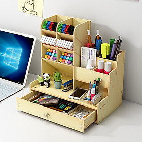Mua Hộp bút để bàn  kệ hồ sơ kệ đựng bút đa năng bằng gỗ cao cấp có nhiều ngăn TIỆN LỢI sang trọng - HB15