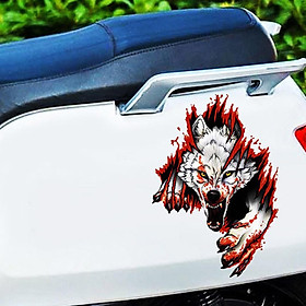 wolf 3D Car Sticker Decorative Vehicle for Walls Auto Truck