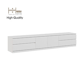 [Happy Home Furniture] OLA , Kệ TV 4 ngăn kéo - 2 cánh mở , 220cm x 40cm x 42cm ( DxRxC), KTV_022