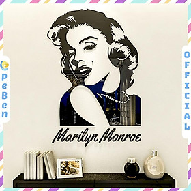Mua Tranh dán tường mica 3d decor khổ lớn ca sĩ Marilyn Monroe