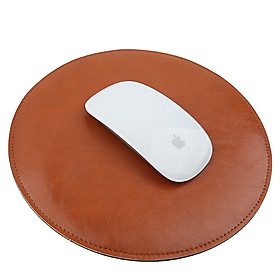 Miếng Lót Chuột Hình Tròn Bằng Da Microfiber Chống Trượt ( 22cm ) - Hàng Chính Hãng