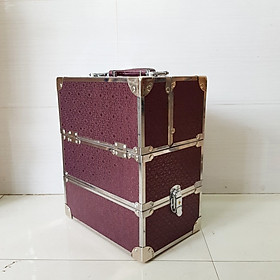 Mua Loại 1 cao cấp – Cốp mỹ phẩm đa năng viền khung inox cứng cáp size 37x20x30cm