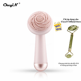 CkeyiN Máy rửa mặt Silicone hàng chính hãng chống nước IPX6, máy massage trẻ hóa da mặt làm sạch nhẹ nhàng không gây rát da, sạc pin nhanh, cầm tay dễ sử dụng