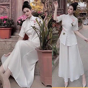 Đồ Lam Đi Chùa # Lụa Đẹp Hàng Nhà May Cổ Tàu Thêu Cá Ngọc # Đồ Bộ Nữ # Quần Áo Nữ